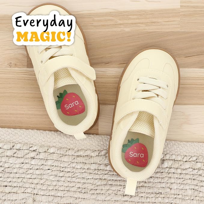 Camp Name Labels for Kids (33) – Custom Waterproof Stickers for Water Bottles, Lunch Boxes, Daycare & School with Unique Designs - Strawberry