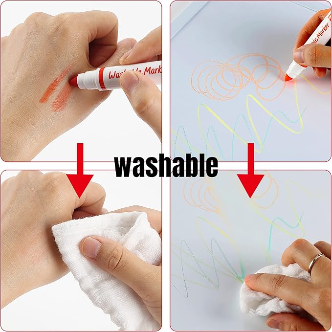 Mr. Pen- Washable Markers, 10 Pack, Assorted Colors, Broad Line, Kids Washable Markers Washable Markers for Kids markers, Fine Tip Markers, Color Markers, Washable Marker Sets, Kid Markers