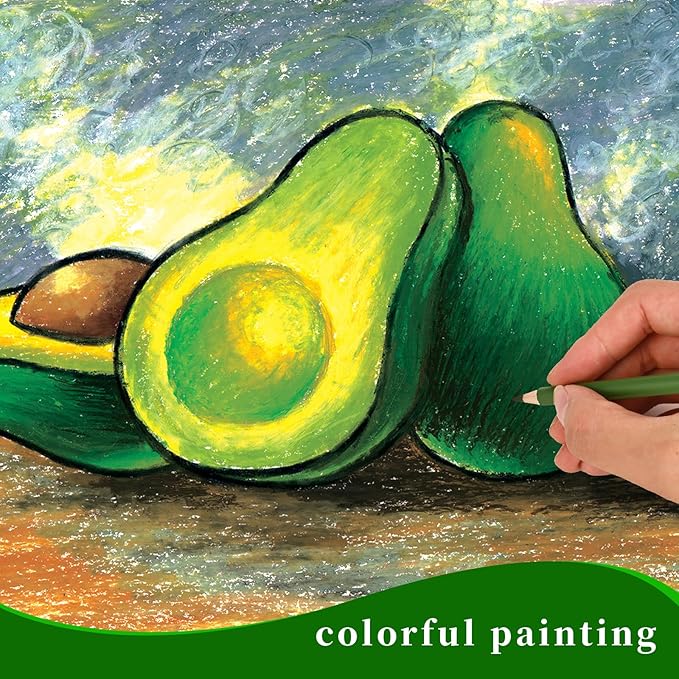 GETHPEN Pastel Chalk Colored Pencils,Set of 24 Colors,Pastel Colored Pencils,Color Charcoal Pencils for Drawing Sketching Coloring Shading,Art Supplies for Adults Artists., G928-24