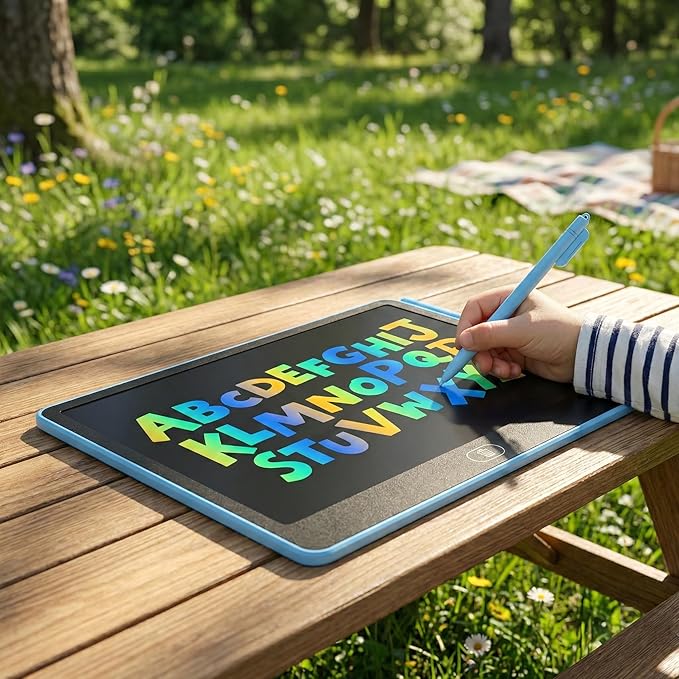 16 Inch LCD Writing Tablet for Kids 2 Pack, Large Drawing Board Doodle Pad, Colorful Screen Erasable Sketch Tablet, Travel Toys and Reusable Learning Gift for Boys Girls (Blue)