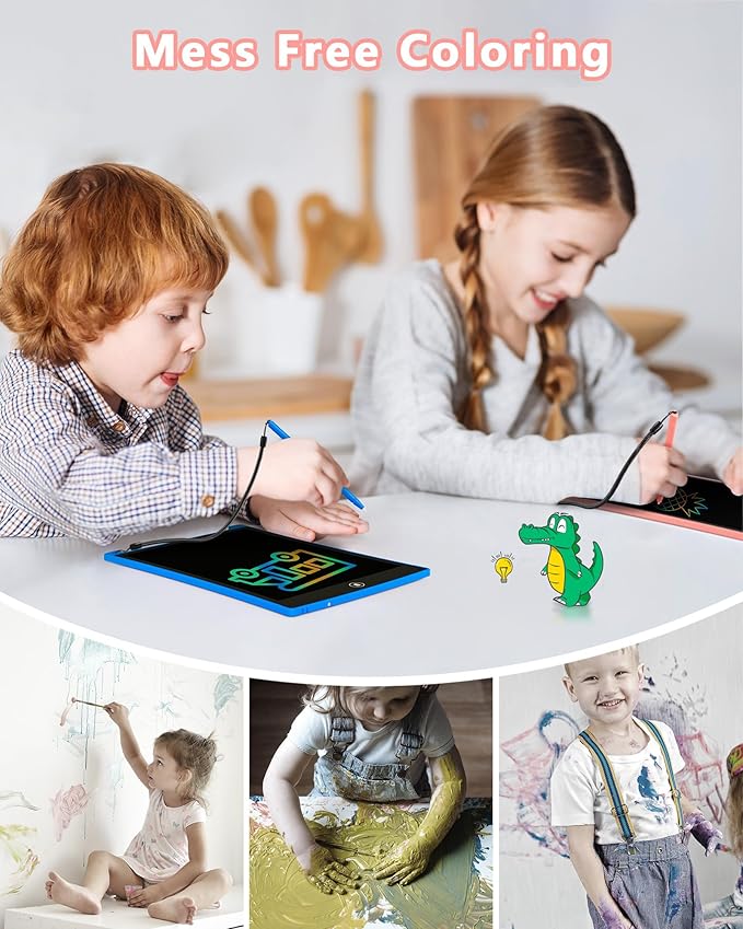 KOKODI 20 Pack 8.5Inch LCD Writing Tablet for Kids, Colorful Doodle Board, Car Trip Travel Games Learning Toys, Erasable Drawing Pad, Birthday Gifts for Boys Girls Age 3 4 5 6 7 8(Blue & Pink)