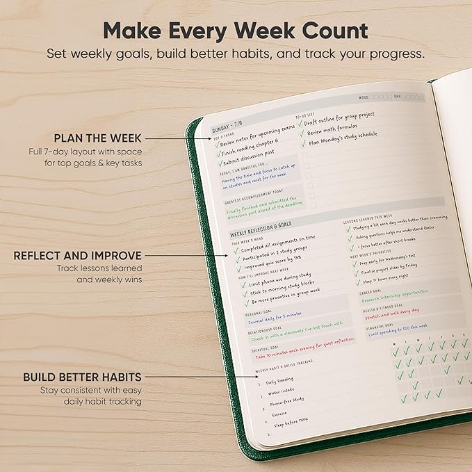 July 2025-2026 Planner 8.5 x 11 Pro Max - Dated Productivity & Academic 2025-2026 - Daily, Weekly & Monthly Planner With July Start Date - A4 - Productivity Store