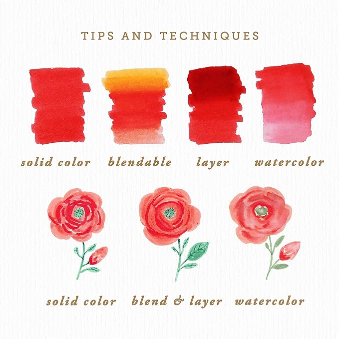 Primrosia Fauna - 60 Dual Tip Watercolor Brush and Fine Tip Pens. Marker Pens for Art Sketching Illustration Calligraphy Permanent Highlighter Bullet Journal Drawing Adult Coloring