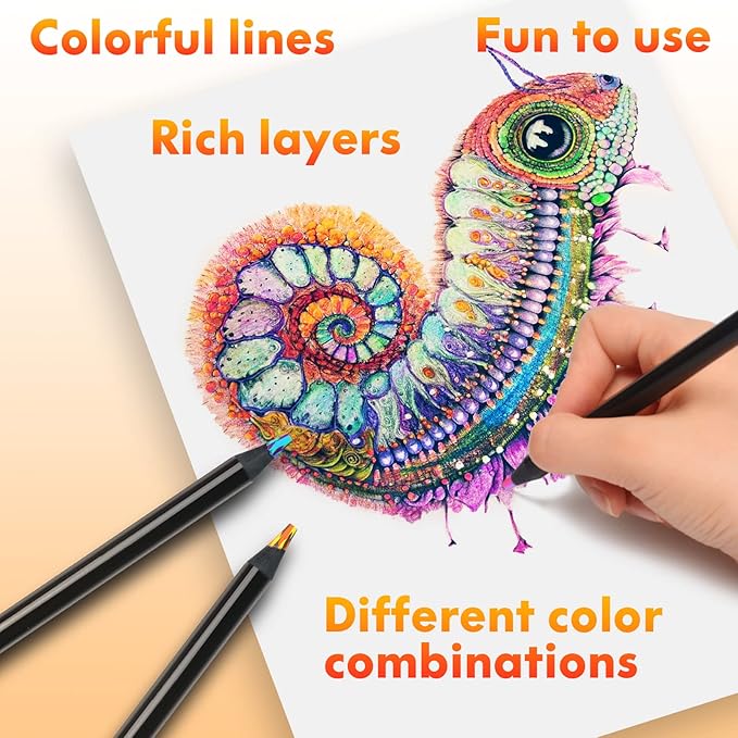 nsxsu Art Supplies for Kids Teens Adults, 12 Rainbow Pencils Drawing Supplies, Jumbo Multi Colored Pencils for Sketching Drawing, Tween Girls Trendy Stuff Birthday Party Favor Crafts for Boys 6-12