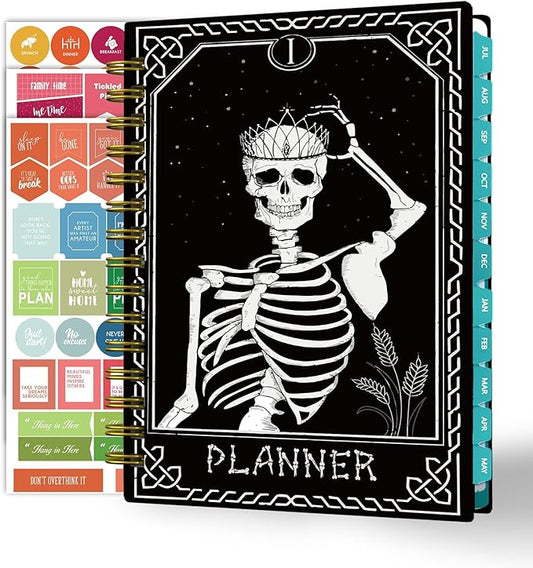 Planner 2026-2027, Academic Year Planner - Daily, Weekly & Monthly Calendar, Jul 2026 - Jun 2027, 6.3" x 8.5", Spiral Notebook with Tabs, Stickers & Inner Pocket, Ideal for School, Office, Home