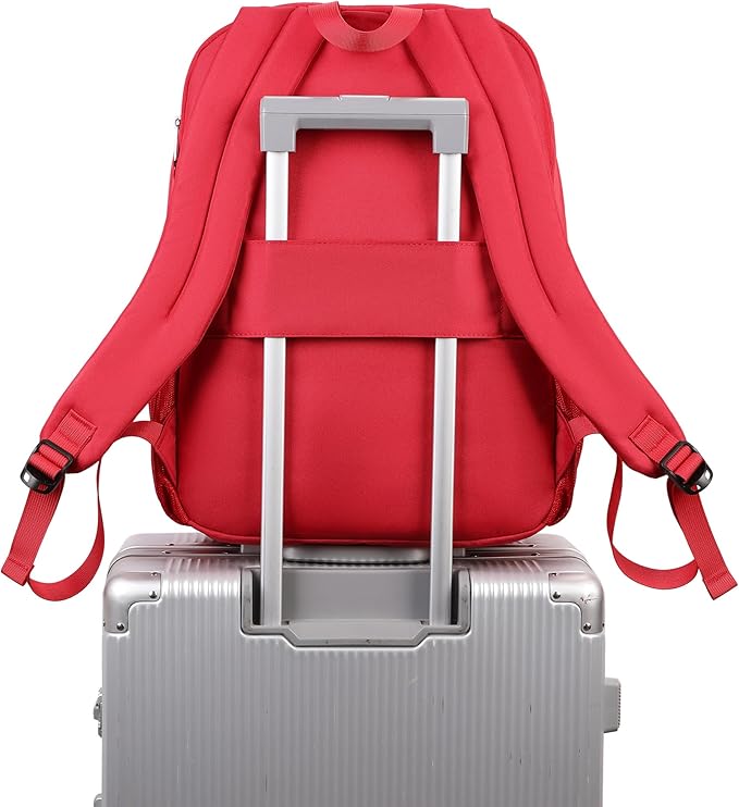 abshoo 34L Big School Backpack For College Women Girls Middle High School Teen Bookbag Travel Backpack Daypack (Red)