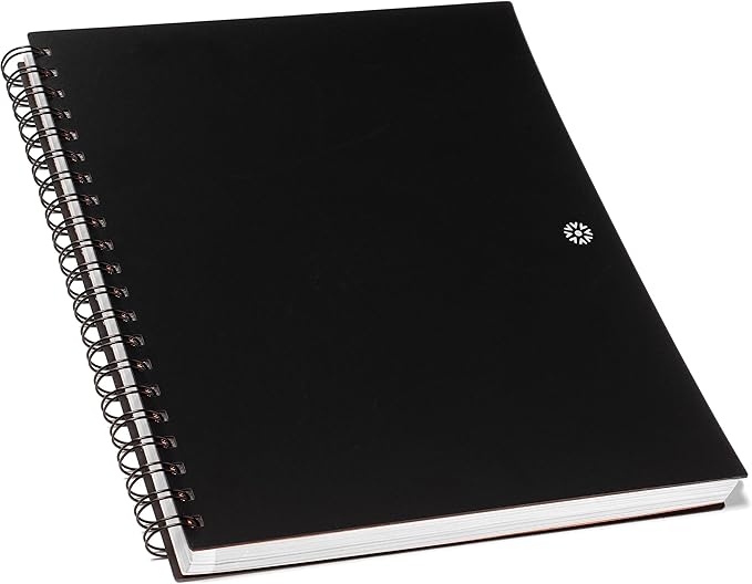 Notsu Undated Daily Planner Notebook | Minimalist Productivity Planner with To Do List, Agenda, Dot Grid, Lined, Notes sections. 160 Pages, Thick Paper 120 gsm, 8.5 x 11 inches, Black