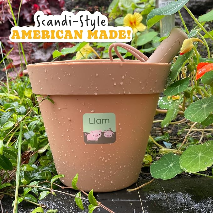Camp Name Labels for Kids (33) – Custom Waterproof Stickers for Water Bottles, Lunch Boxes, Daycare & School with Unique Designs - Farm