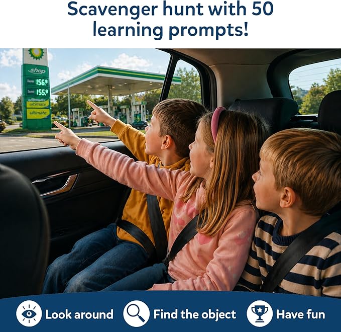 Skillmatics Scavenger Hunt Card Game - Found It Travel, Learning Toy, Educational Game Collections, Gifts for Kids, Boys, Girls and Families, for Ages 4, 5, 6, 7, Perfect for Home, School, Playdates