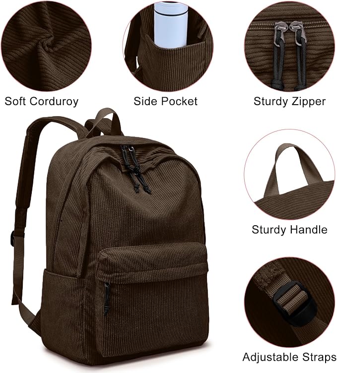 ZUBOND Backpack for School Girls and Boys, Lightweight School Bookbag for Teens, College Students Women & Men, Cute Large Laptop Backpack Fits 15.6 Inch Notebook