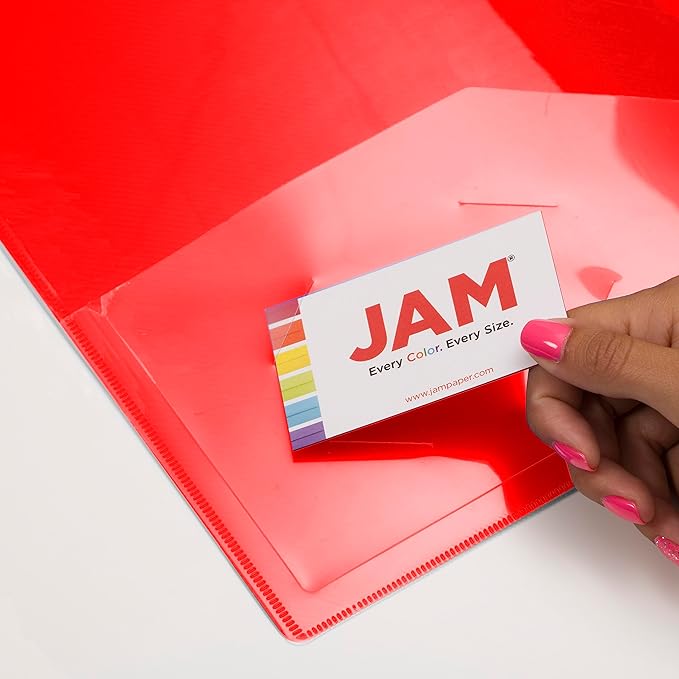 JAM PAPER Plastic 2 inch Binder - Red 3 Ring Binder - Sold Individually