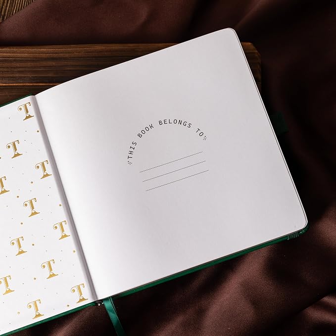 TIEFOSSI Tree of Life Journal, Square Dotted Journal for Women Men, Dot Aesthetic Notebook with 160 Numbered Pages, Hardcover Vegan Leather Journals with Bookmark, 160 GSM Thick Paper, 8 x 8 IN