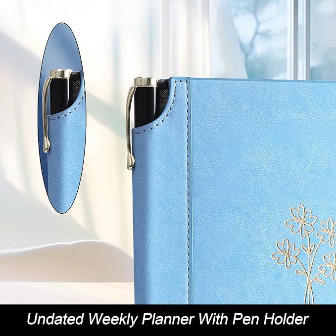 2026 Planner Undated Weekly Planner Notebooks A5 Week Plan Notepad Size 5.5'' X 8.1'' Inner Pocket ,Lined and Notes, No Dated Weekly To Do List Planner Notebook With Goal & Habit Tracker Organizer 100GSM Thick Paper, Pen Holder， Perfect For Office Home...