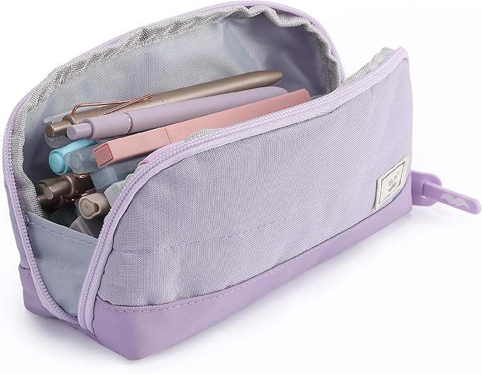 Mr. Pen- Fabric Pencil Case Pouch, Purple, Triangular Shape Pencil Pouch