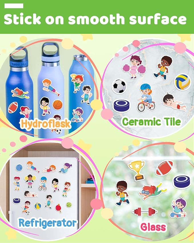Benresive Reusable Sticker Book for Toddlers, Travel Stickers for Kids, Toddler Crafts Activities Toys, Birthday Gifts for Boys & Girls - Sports