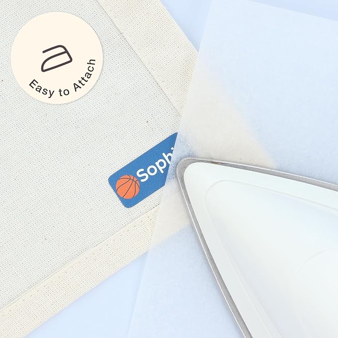 Iron-On Name Labels & Clothing Labels for Nursing Home (120) – Iron On Name Tags & Name Labels for Clothing & Clothes, School & Daycare – Waterproof - Sports