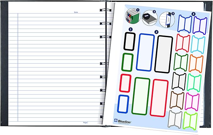 Blueline Notepro Composition Notebook, Black, 9.25 x 7.25 inches, 192 Ruled Pages (A9C.81) - (Pack of 10)