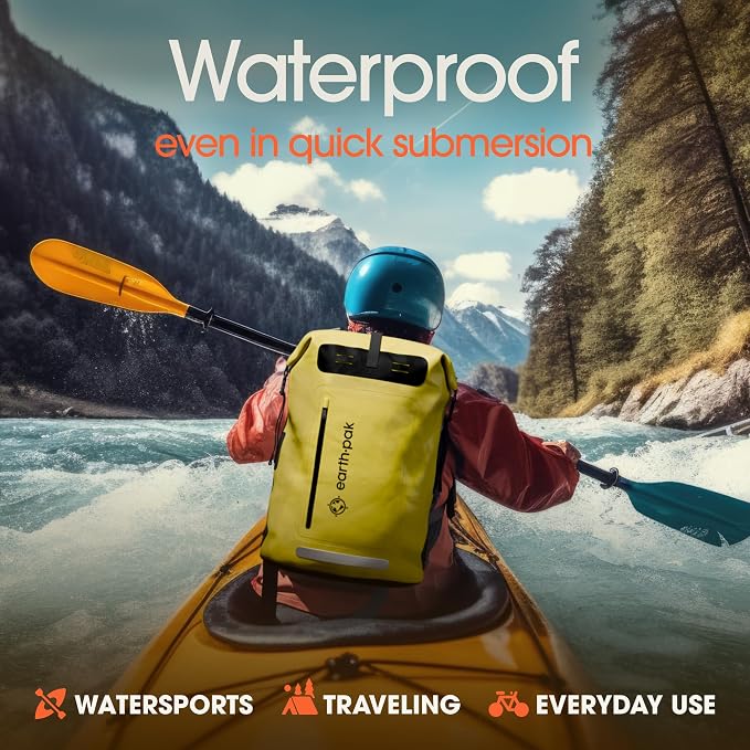 Waterproof Dry Bag Backpack with Zippered Pocket - 85L Kayaking Boating