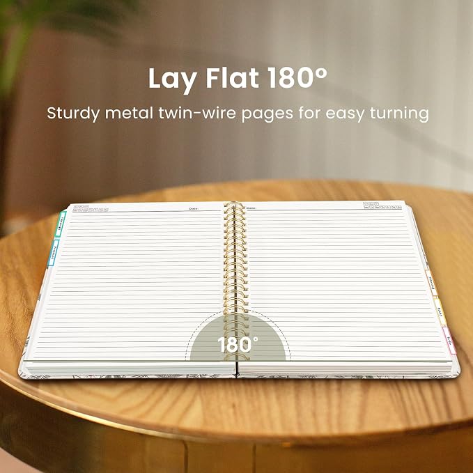 Taja Large Spiral Notebooks for Work 5 Subject with Removable Dividers