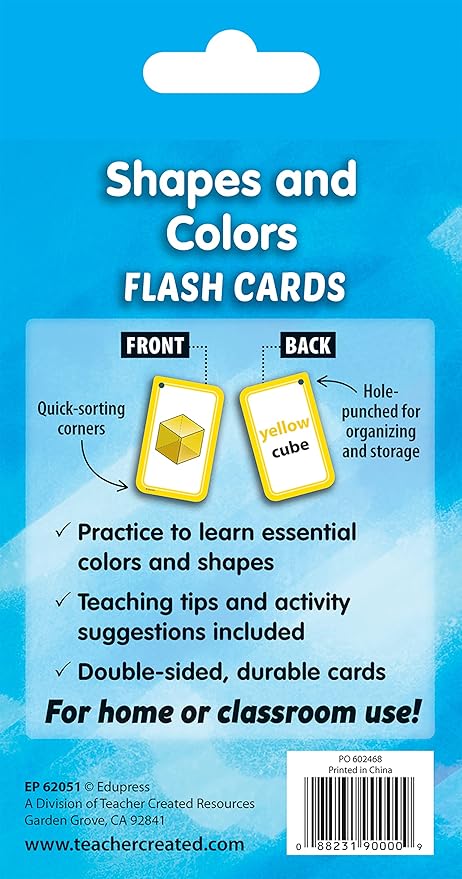 Teacher Created Resources Shapes and Colors Flash Cards (EP62051)