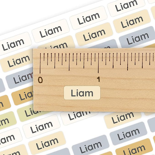Mini Name Labels (175) - Custom Personalized Name Labels for Labeling Tiny Items, Washer and Dryer-Safe Waterproof Labels for Daycare, Preschool, and School - Toy Cars
