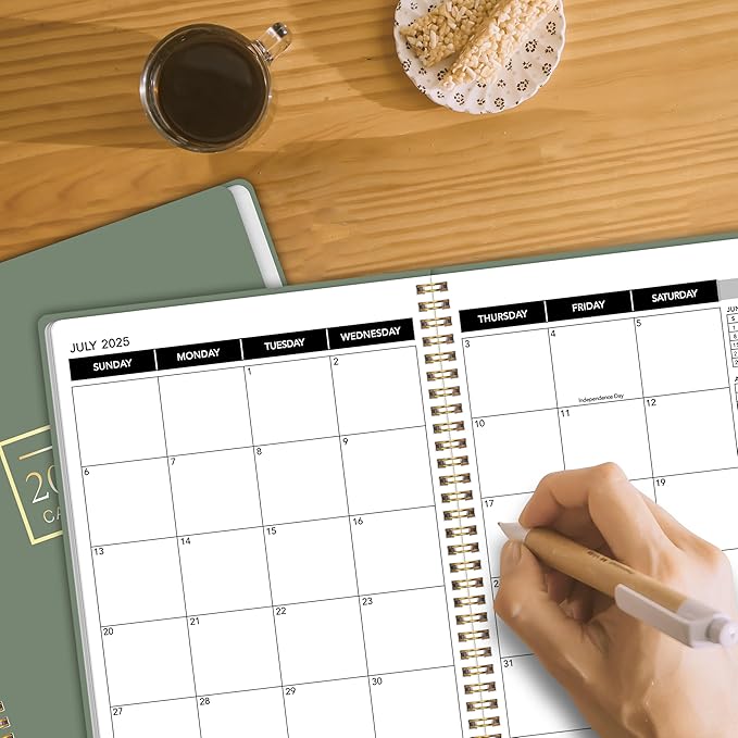 Monthly Planner 2026-2027, 2026 Calendar 18 Months Planner, January 2026 - June 2027, 8.5" x 11", 2026 Academic Calendar Hard PVC Cover with Spiral Bound, Perfect for School & Office for Women & Men