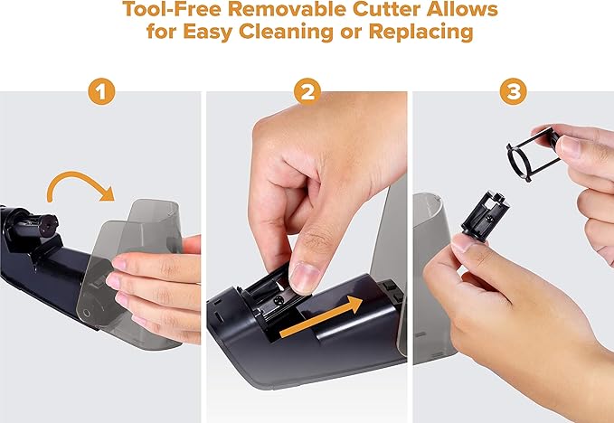 Bostitch Office Battery Pencil Sharpener, Hinged Tray, Colored Pencil Compatible, Black