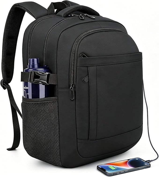 DEYACE Laptop Backpack 17 Inch Large Computer Bag for Men with USB Charger Port 18x14x8 Flight Approved Personal Item Travel Laptop Backpacks