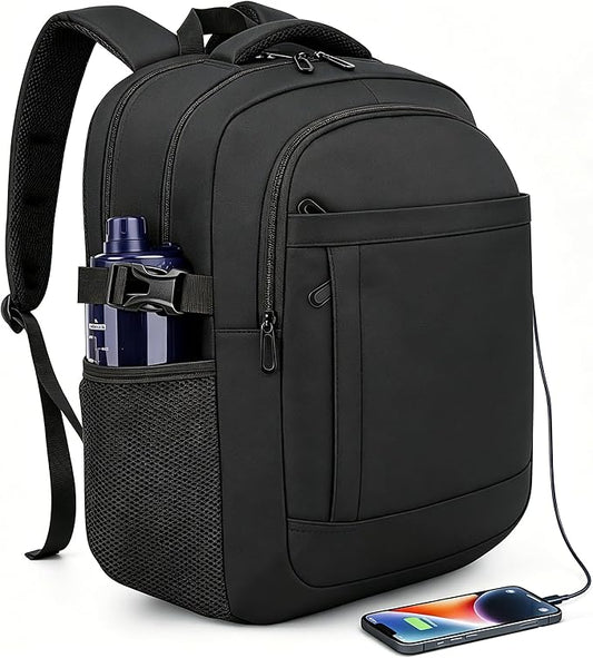 DEYACE Laptop Backpack 17 Inch Large Computer Bag for Men with USB Charger Port 18x14x8 Flight Approved Personal Item Travel Laptop Backpacks
