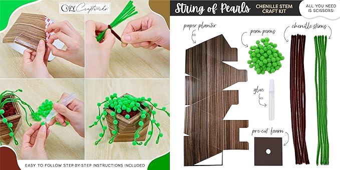 WeVeel Cozy Craftworks Chenille Stem Craft Kit (Plants)