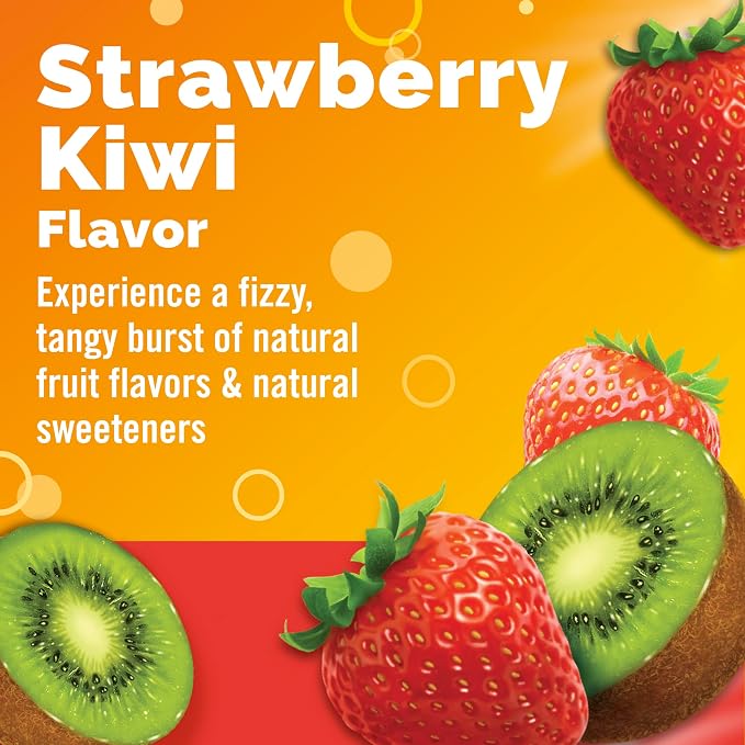 Emergen-C 1000mg Vitamin C Immune Support Powder Strawberry Kiwi 30CT Includes Zinc, Manganese, 7 B Vitamins and Electrolytes for Back to School Essentials (Pack of 12)
