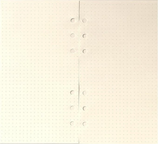 Zelten Refills/Loose Leaves for A6 Cover Ring Binder/Personal Organizer/Planner(A6 6 Holes, Dotted)