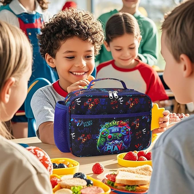 RHCPFOVR Kids Lunch Bag - Insulated Lunch Box for Boys Girls,Washable Lunch Bag and Reusable Toddler Leak-proof Lunchbox for School and Daycare