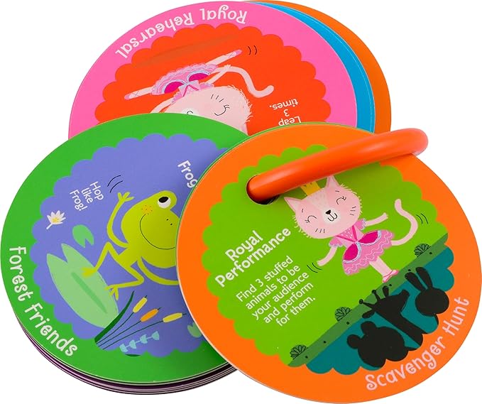 MOLLYBEE KIDS Preschool Action Cards Kitty Princess Dance and Play, 3,4 Year Old Girl Gifts