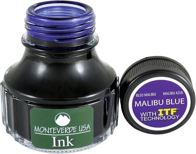 Monteverde USA Ink with ITF Technology, 90 ml Malibu Blue (G308BU)