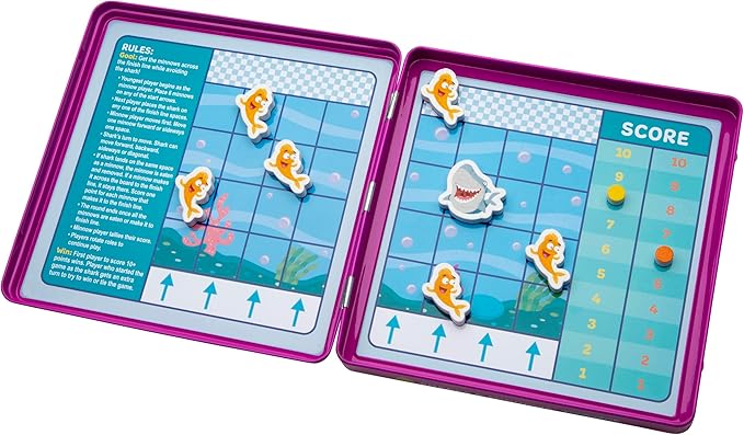 Take N Play, Anywhere Sharks & Minnows, Board Games for Kids- Board Games for Family Night, Family Games, Game Night, Family Board Games, Kids Toys, Travel Games, Preschool Toys, Ages 6+