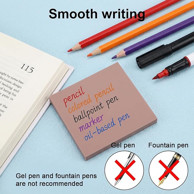 Grevosea 200 Pcs Transparent Sticky Notes 3x3 Inch, Clear PET Self-Adhesive Waterproof Note Pads, Translucent Sticky Notes for Bible Journaling Book Tabs Office School Aesthetic Decor