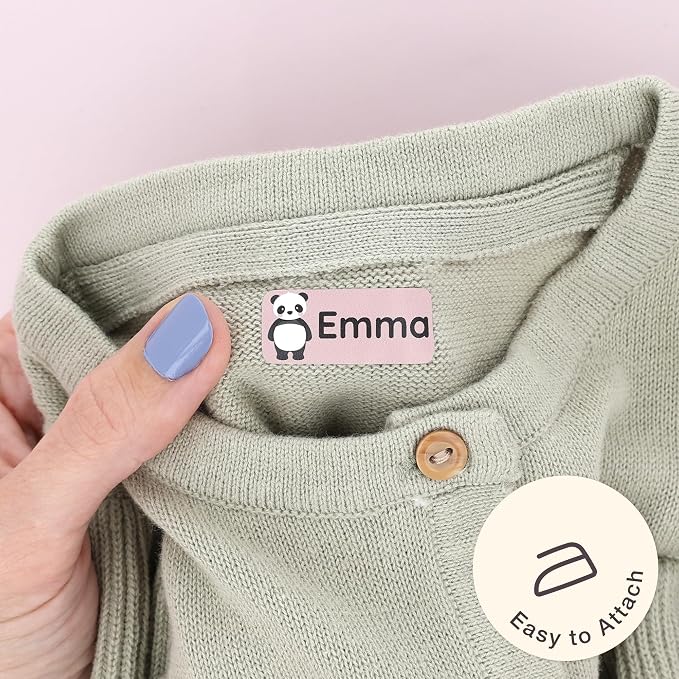 Iron-On Name Labels & Clothing Labels for Nursing Home (120) – Iron On Name Tags & Name Labels for Clothing & Clothes, School & Daycare – Waterproof - Exotic Animals