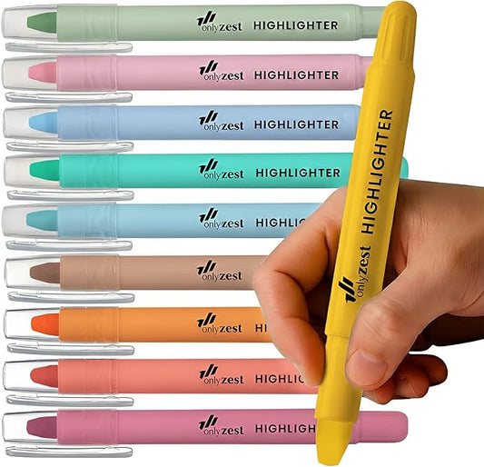 10 Pack Bible Safe Highlighters - Vintage Color, Wax Highlighters No Bleed, Scripture Markers for Journaling, Study Accessories and School Supplies