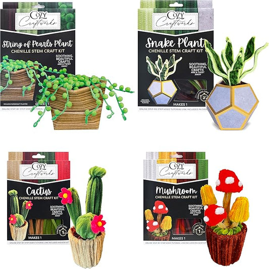 WeVeel Cozy Craftworks Chenille Stem Craft Kit (Plants)