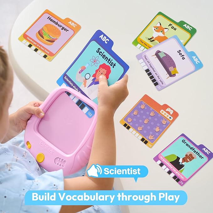 lalalark Talking Flash Cards for Kids 3 4 5 Year Old, Toddler Learning Toys with 136 Sight Words & 64 Games, Montessori Educational Toy for Kids, Preschool Learning Activities, Boys Girls Gifts