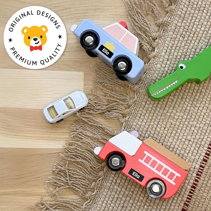 Mini Name Labels (175) - Custom Personalized Name Labels for Labeling Tiny Items, Washer and Dryer-Safe Waterproof Labels for Daycare, Preschool, and School - Black/White