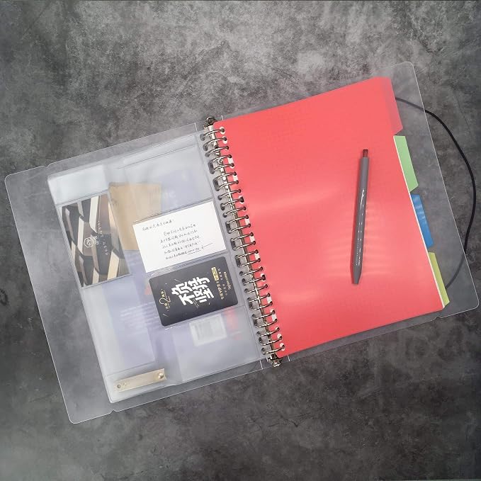 Zelten B5 26-Hole Ring Binder Cover - Durable Protective Shell for Loose Leaf Paper/Planner Refills, Fit B5 26-Hole Organizer Inserts