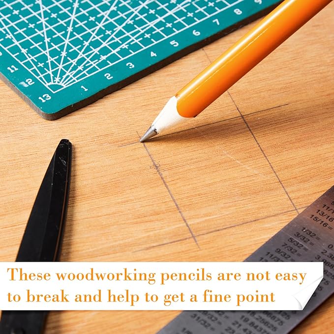 Fainne 48 Pack Jumbo Round Pencils, Wooden Fat Pencil with Black Core Bulk for Carpenters Workers Woodworkers Framers Beginners Students Teachers DIY Project(Orange)