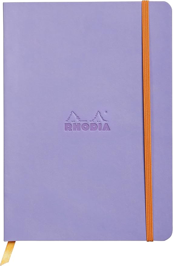 Rhodia Rhodiarama SoftCover Notebook - 80 Lined Sheets - 6 x 8 1/4 - Iris Cover