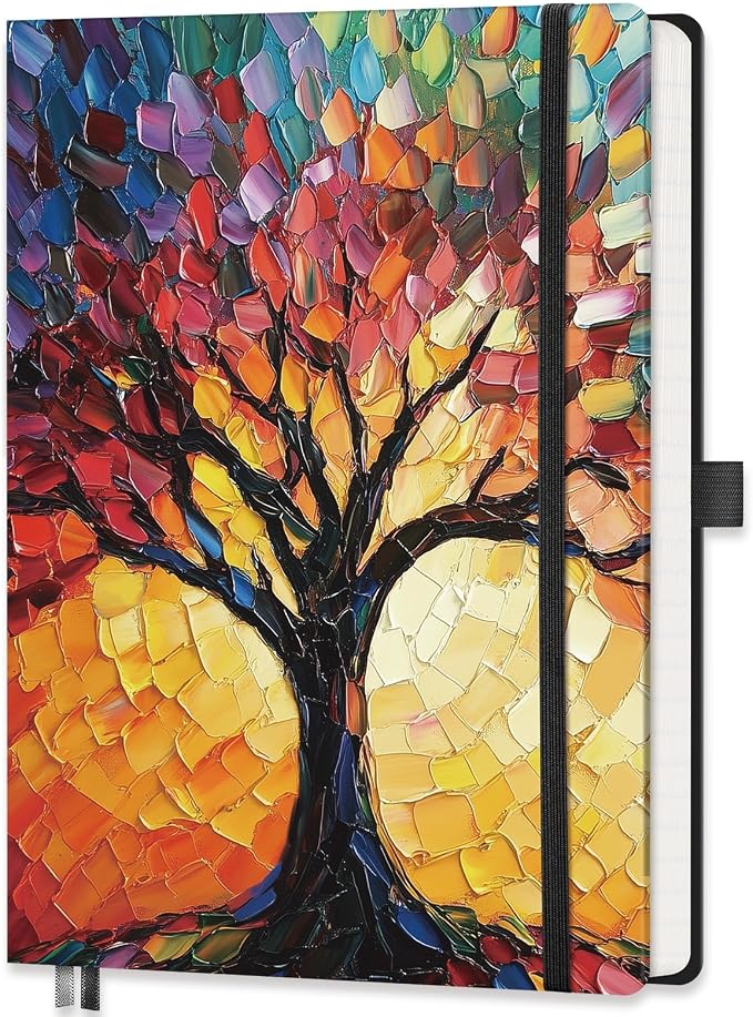 AHGXG Lined Journal Notebook, 192 Numbered Pages, A5 Size (5.7'' x 8.3'')