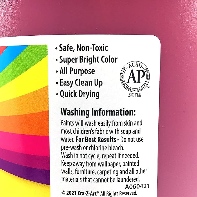 Cra-Z-Art Kids Washable Tempera Poster Paint Non-Toxic Art Supplies - Red - 1 Gallon