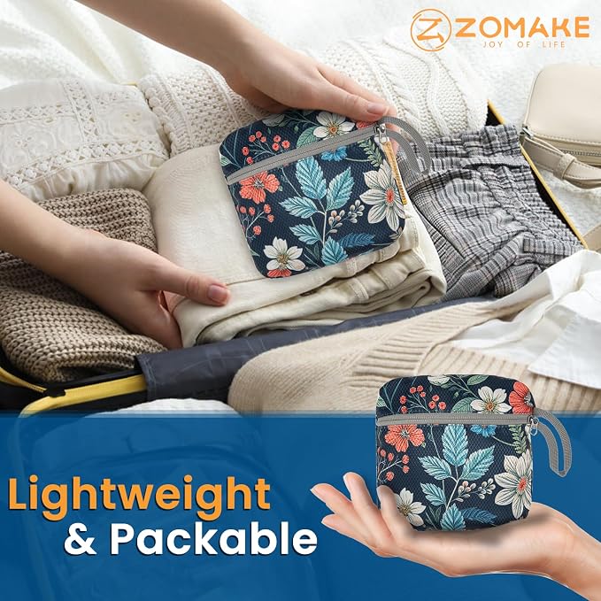 ZOMAKE Lightweight Packable Backpack 25L, Foldable Hiking Daypack | Water Resistant Small Folding Backpacks for Travel, Everyday Carry, Multi-Pocket Layout, Breathable Shoulder Strap