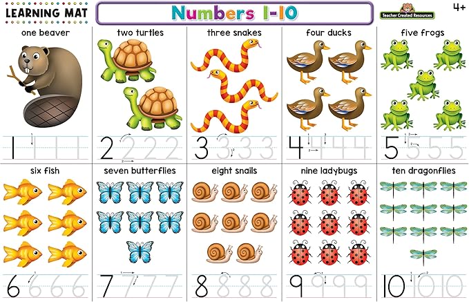 Teacher Created Resources Numbers 1–10 Learning Mat