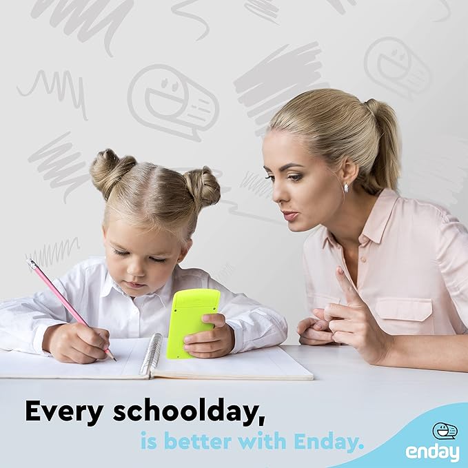 Calculator Green, Basic Small Solar and Battery Operated, Large Display Four Function, Auto Powered Handheld Calculator School and Kids Available in Blue, Red, Purple, Grey, Pink, 24 PK – by Enday